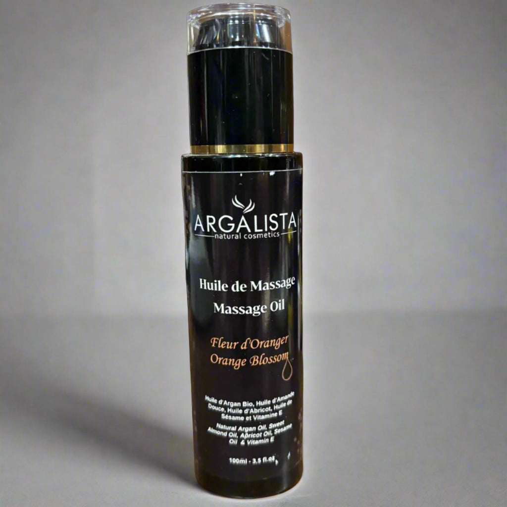Huile de massage à la fleur d'oranger et à l'argan