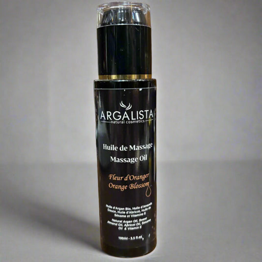 Huile de massage à la fleur d'oranger et à l'argan