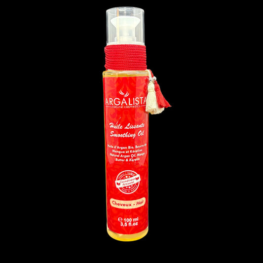 Huile capillaire lissante